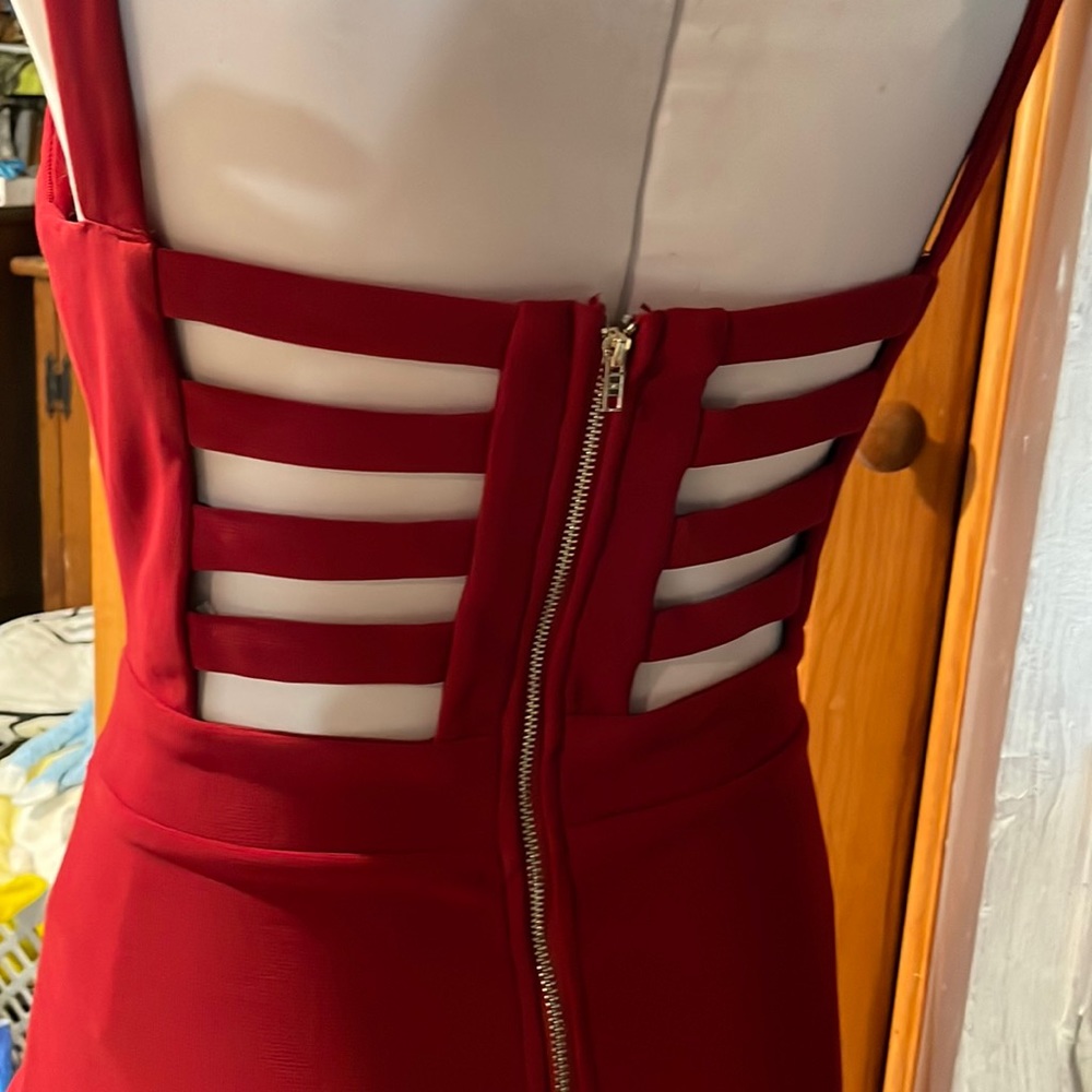 Sexy Red dress with back zip up detail
